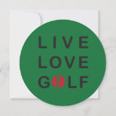 Invitation Golfball Green Golf 40e Anniversaire Fête Invitati (Dos)