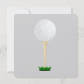 Invitation Golfball Green Golf 40e Anniversaire Fête Invitati (Dos)