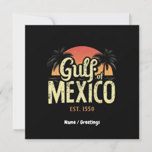 Invitation Golfe du Mexique est. 1550 Retro Beach Vibe Vintag