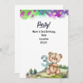Invitation Golfer 3e anniversaire Save the Date Boy (Devant / Derrière)