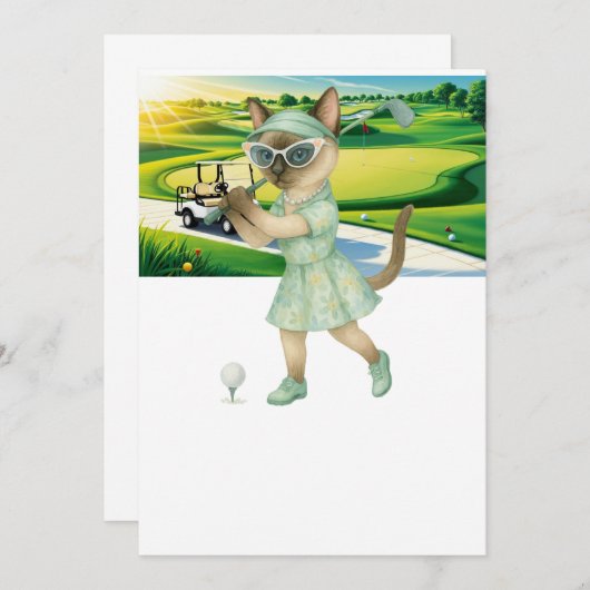 Invitation Golfer Cat tournament (Devant / Derrière)