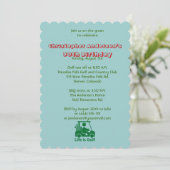 Invitation Golfer Golf Boule de golf et drapeau 30e anniversa (Debout devant)