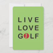 Invitation Golfer Golf Boule de golf et drapeau 30e anniversa (Dos)