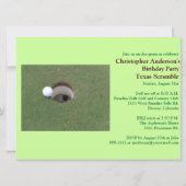 Invitation Golfer Golf Fête d'anniversaire. (Dos)