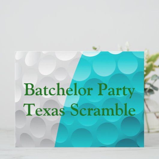 Invitation Golfer Golf Golf Green soirée de bachelor. (Debout devant)