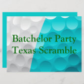 Invitation Golfer Golf Golf Green soirée de bachelor. (Devant / Derrière)