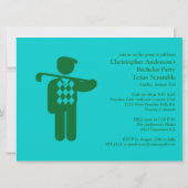 Invitation Golfer Golf Golf Green soirée de bachelor. (Dos)