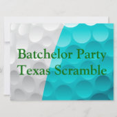 Invitation Golfer Golf Golf Green soirée de bachelor. (Devant)