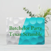 Invitation Golfer Golf Golf Green soirée de bachelor. Invitat (Debout devant)