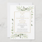 Invitation Golfer Photo Celebration of Life Funeral (Devant)