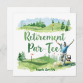 Invitation golfeur de retraite (Devant / Derrière)