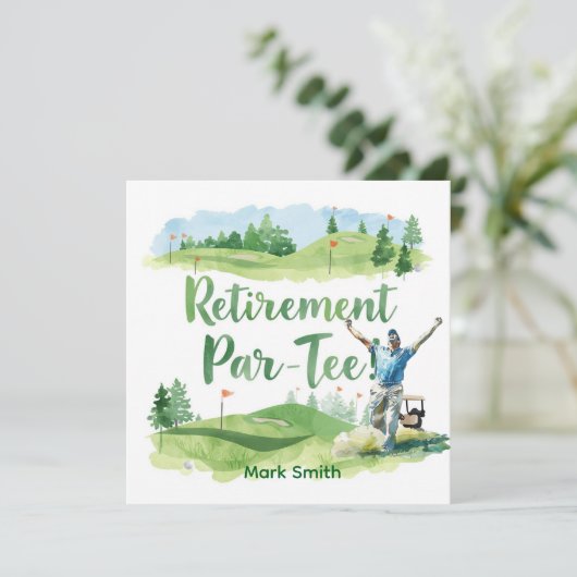 Invitation golfeur de retraite (Debout devant)