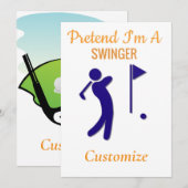 Invitation Golfeur en swingant Thunder_Thunder_Cove (Devant / Derrière)