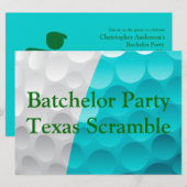 Invitation Golfeur Golf Golf sur Green enterrement de vie de  (Devant / Derrière)