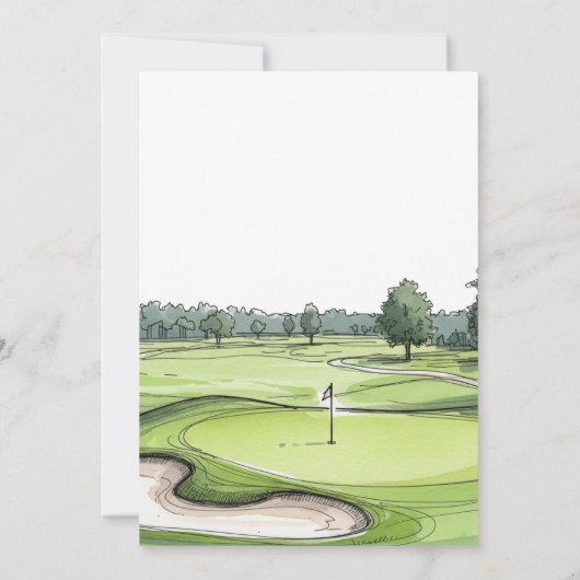Invitation Golfing Bachelor Party (Dos)