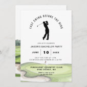 Invitation Golfing Bachelor Party (Devant / Derrière)