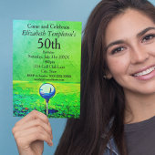 Invitation Golfing Thème Femmes 50e anniversaire Tee Off
