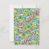 Invitation golfique avec impression rose et verte (Dos)