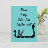 Invitation Gondola Venice Italie Cadre (Debout devant)