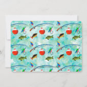 Invitation Gone Fishing 4e anniversaire Little Fisherman Phot (Dos)