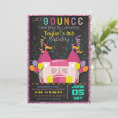 Invitation gonflable de fête d'anniversaire de (Debout devant)