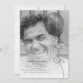 Invitation Gonflage de soixante ballons | Photo fête d'annive (Devant)