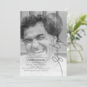 Invitation Gonflage de soixante ballons | Photo fête d'annive (Debout devant)