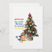 Invitation Gonna Go Lay Under The Tree to Remind My Family (Devant / Derrière)
