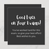 Invitation Good Luck on Your Exams ! (Devant / Derrière)