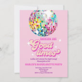 Invitation Good Times Disco Party Bachelortie Super (Devant)