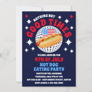 Invitation Good Times Super 4 juillet Hot Dog Party