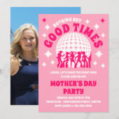 Invitation Good Times Super fête des mères roses (Devant / Derrière)