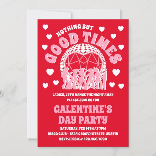 Invitation Good Times Super Red Valentine's Day (Devant)