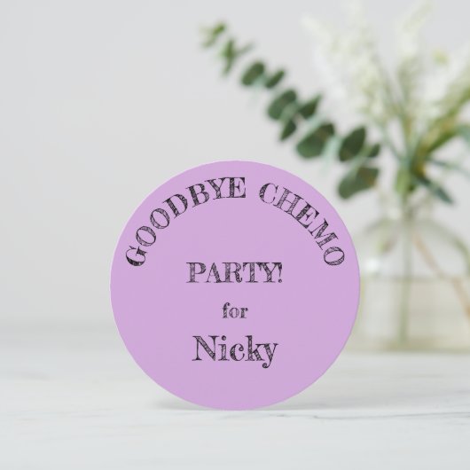 Invitation "Goodbye Chemo" (Debout devant)