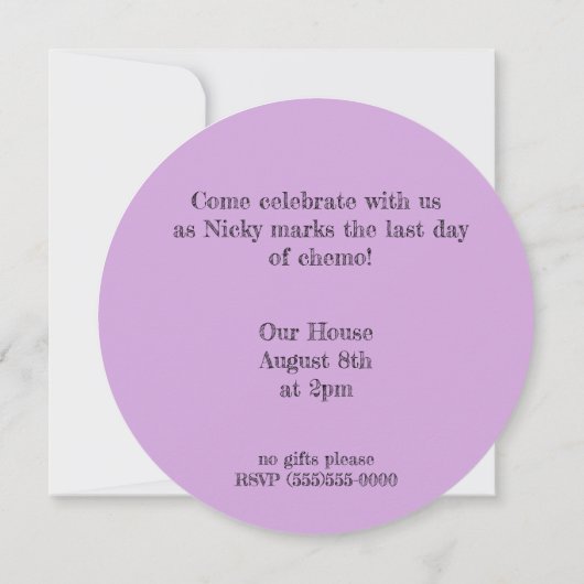 Invitation "Goodbye Chemo" (Dos)