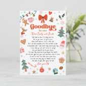 Invitation Goodbye For Now From Your Elf Christmas Letter (Debout devant)