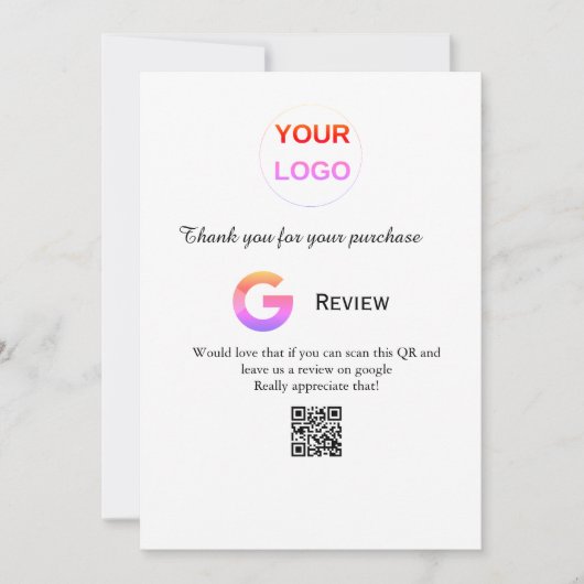 Invitation Google examen logo de l'entreprise Analyser QR exa (Devant)