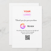 Invitation Google examen logo de l'entreprise Analyser QR exa (Devant / Derrière)