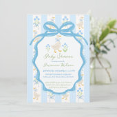 Invitation Goose nursery rhymes baby shower (Debout devant)