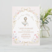 Invitation Goose Wildflower Pink Ivory Baby Shower (Debout devant)