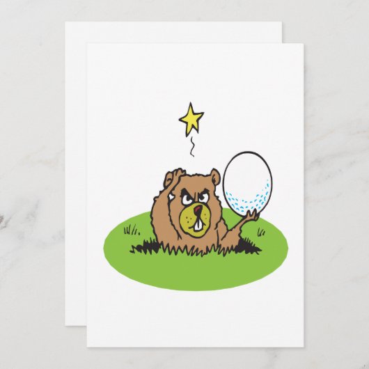 Invitation Gopher en colère (Devant / Derrière)