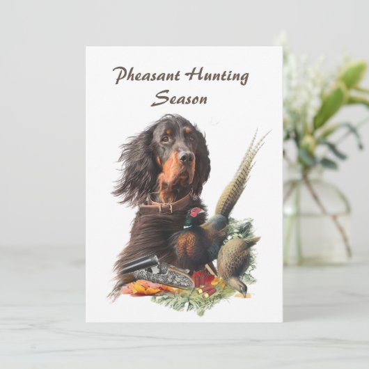 Invitation Gordon Setter (Debout devant)