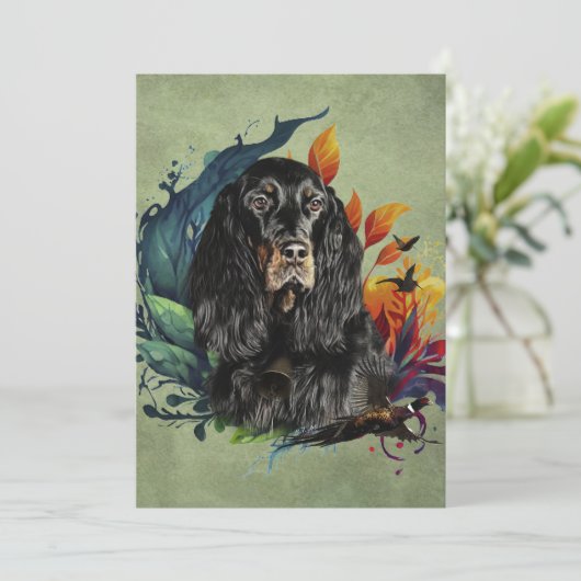 Invitation Gordon Setter (Debout devant)