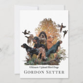 Invitation Gordon Setter, saison de chasse (Devant)