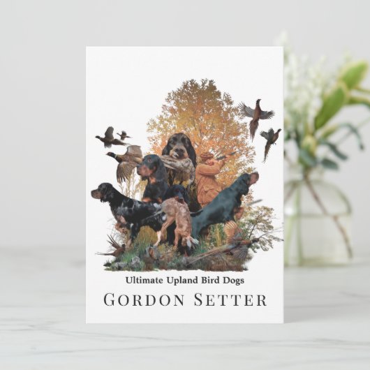Invitation Gordon Setter, saison de chasse (Debout devant)