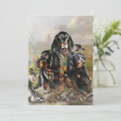 Invitation Gordon Setters, Passion pour les oiseaux, Art (Debout devant)