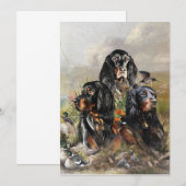 Invitation Gordon Setters, Passion pour les oiseaux, Art (Devant / Derrière)