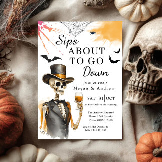Invitation gorgées sur le point de descendre fête Halloween