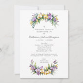 Invitation Gorgeous Lush Floral Oval Effect Photo Funeral (Devant)