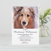 INVITATION GORGEOUS SHELTI PUPPY SOUHAITE UN JOLI ANNIVERSAIR (Debout devant)